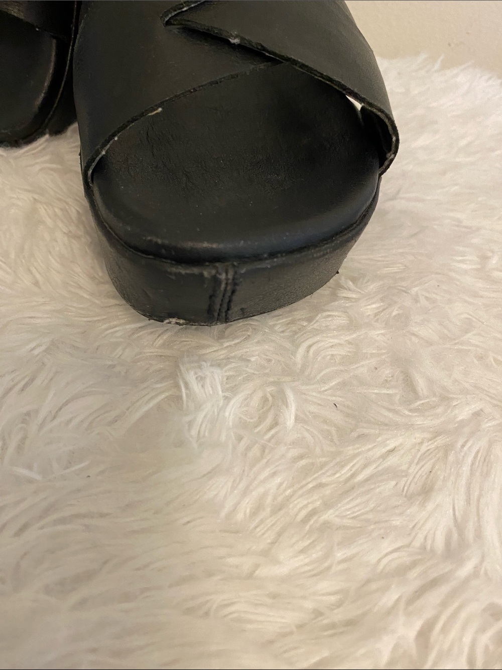 Kork-Ease Black Crossover Slide Wedge Mules - Picture 6 of 13